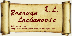 Radovan Lackanović vizit kartica